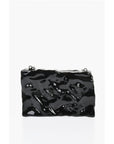 Off-White Embossed Crushed Sculpture Rigid Clutch