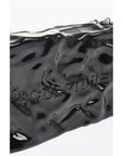Off-White Embossed Crushed Sculpture Rigid Clutch
