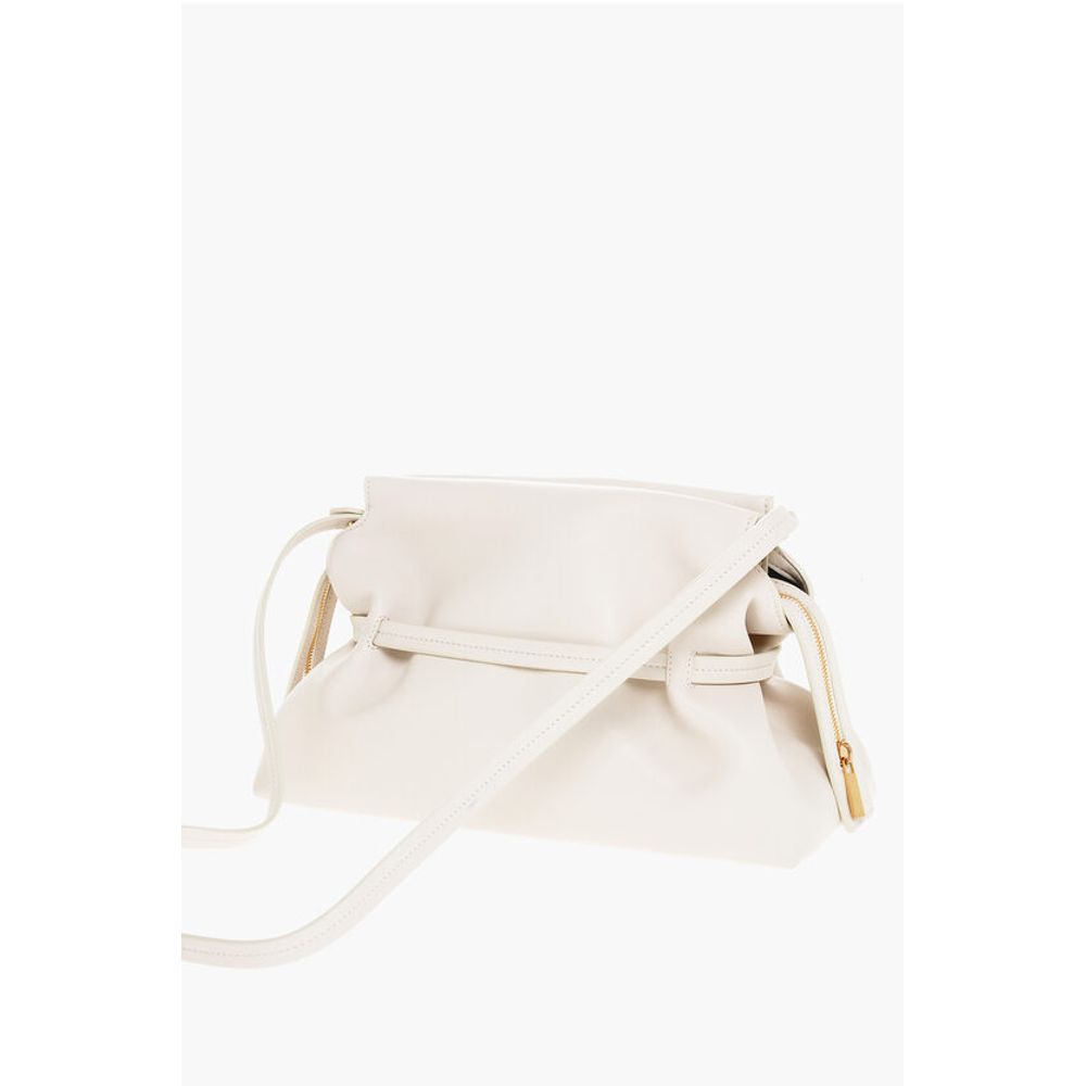 Off-White Solid Color Leather Clutch