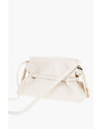 Off-White Solid Color Leather Clutch