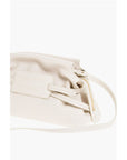 Off-White Solid Color Leather Clutch
