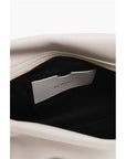 Off-White Solid Color Leather Clutch