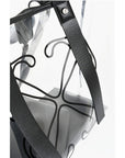 Off-White See-Through Pvc Tote Bag with Leather Details