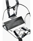 Off-White See-Through Pvc Tote Bag with Leather Details