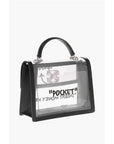 Off-White Leather and See-Through Pvc JITNEY 2.8 Handbag with Silver T