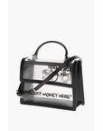 Off-White Leather and See-Through Pvc JITNEY 2.8 Handbag with Silver T