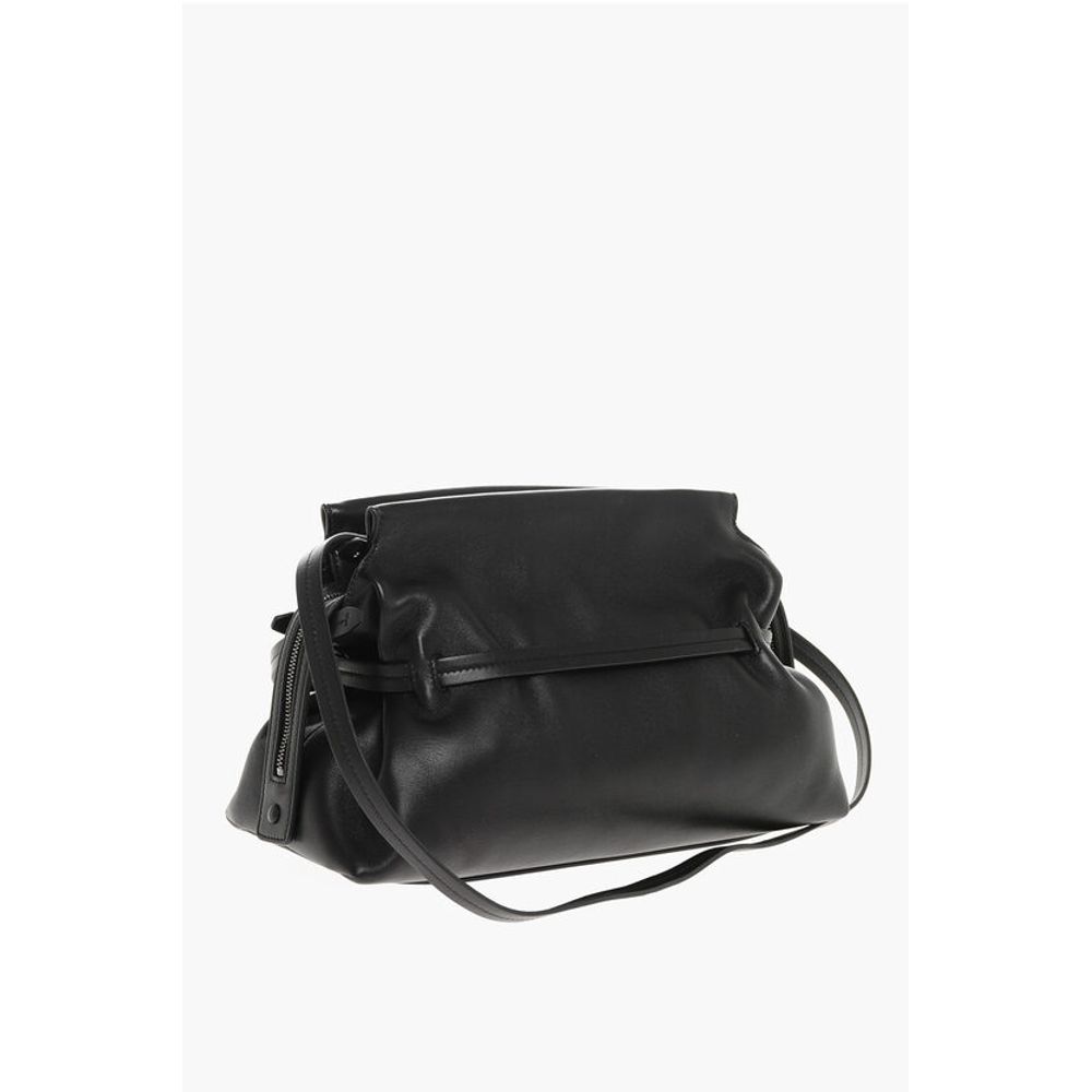 Off-White Solid Color Leather Clutch