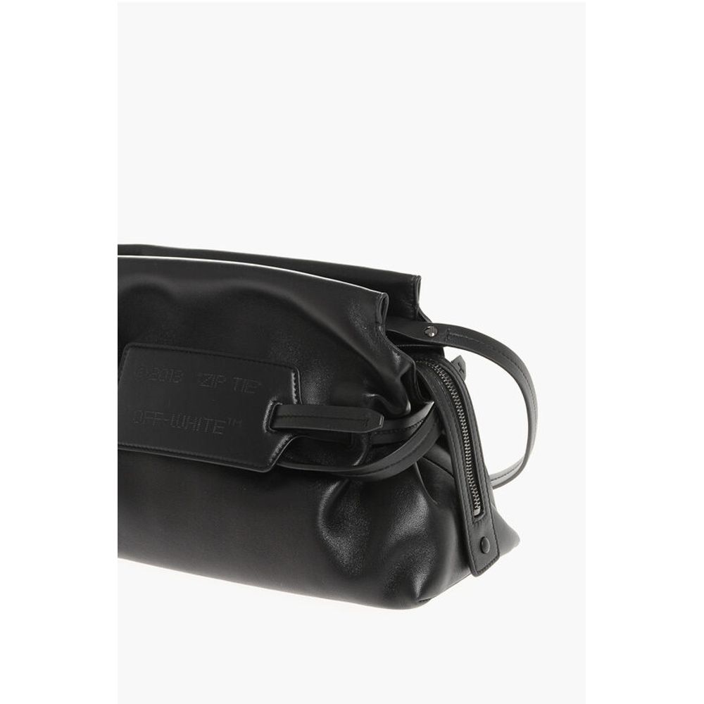 Off-White Solid Color Leather Clutch