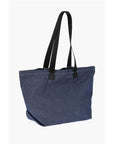 Chloé SEE BY Denim Tote Bag with Embossed Embroidery