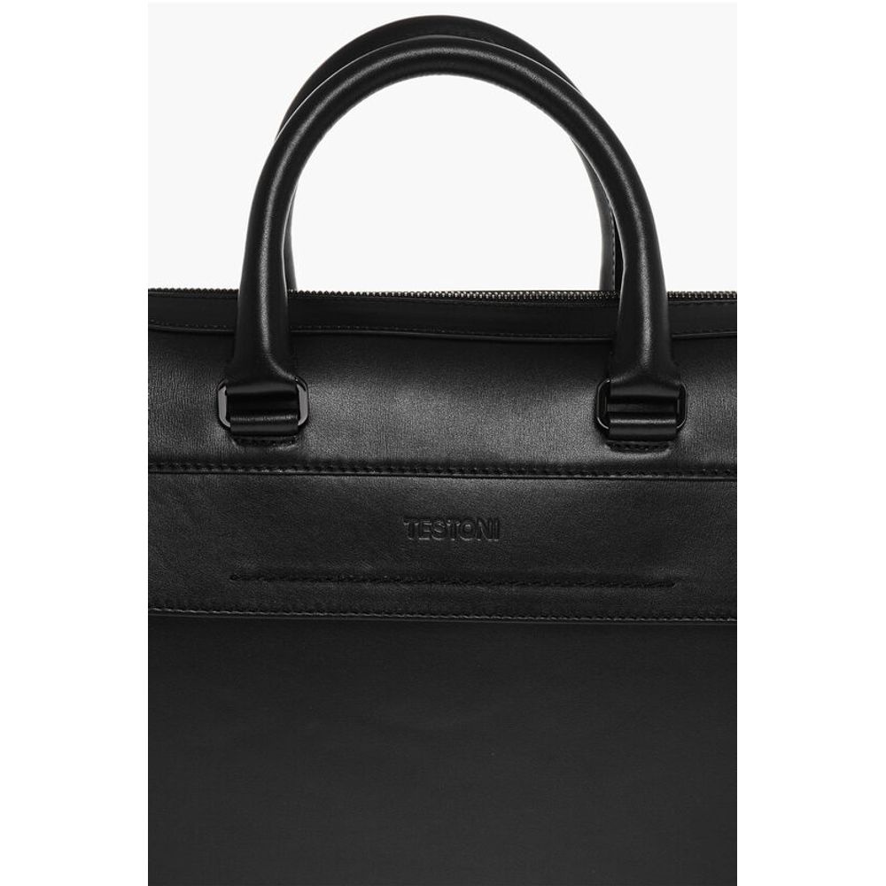 Testoni Leather BOLGHERI Bag with Removable Straps