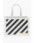 Off-White Leather Printed Tote Bag
