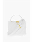 Off-White Leather CROSS Tote Bag with Golden Details