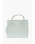 Off-White Solid Color Leather Tote Bag