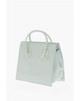 Off-White Solid Color Leather Tote Bag