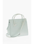 Off-White Solid Color Leather Tote Bag