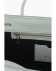 Off-White Solid Color Leather Tote Bag