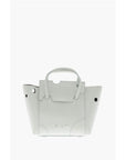 Off-White Leather BURROW Tote Bag with Cut-Out Details