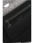 Off-White Marble Effect Leather BURROW Tote Bag