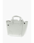 Off-White Leather BURROW Tote Bag with Cut-Out Details