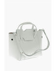 Off-White Leather BURROW Tote Bag with Cut-Out Details