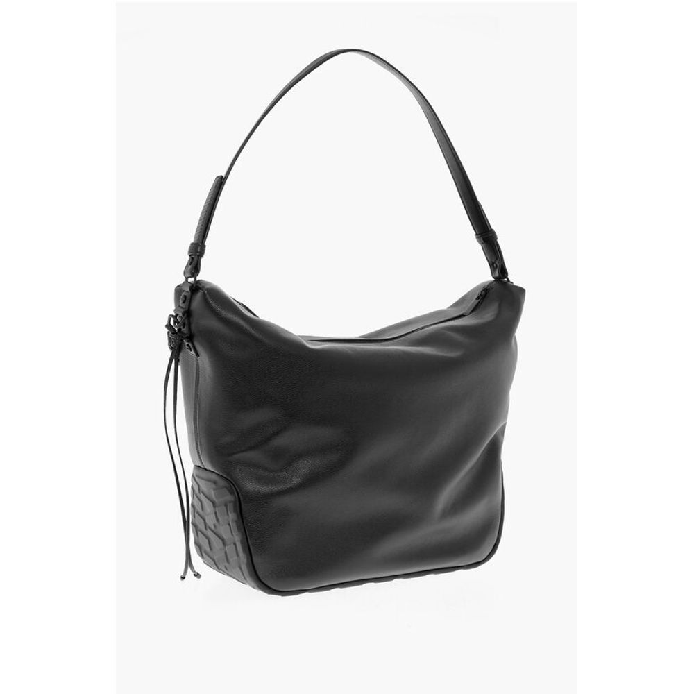 Off-White Solid Color Leather BIKER TIRE Weekend Bag