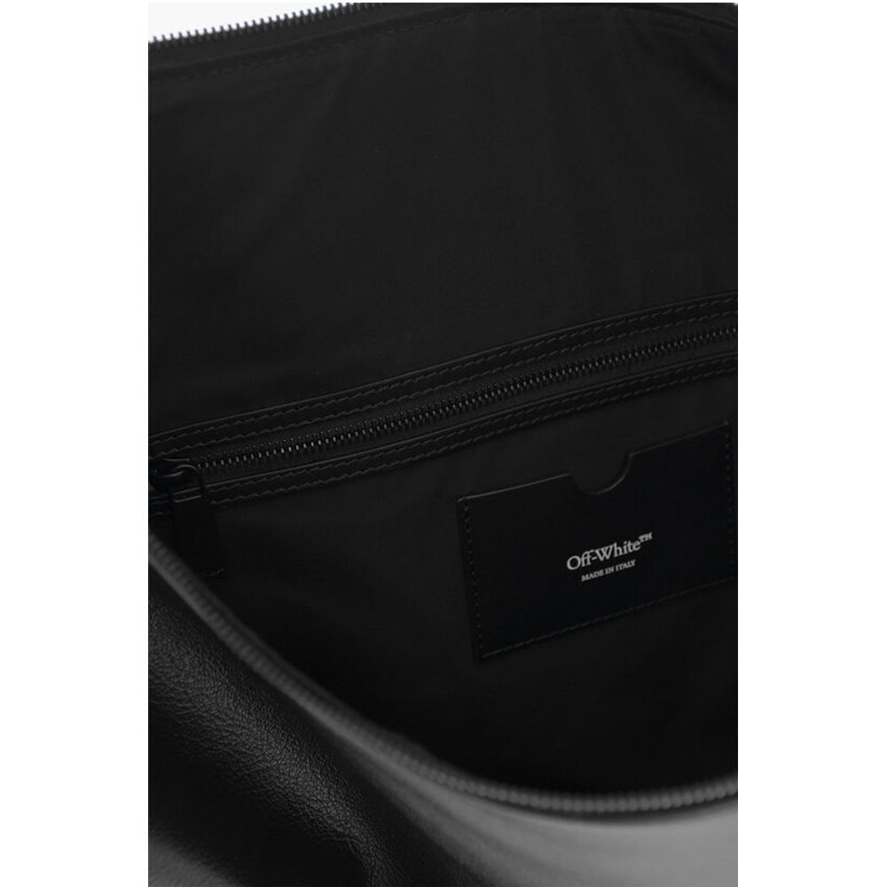 Off-White Solid Color Leather BIKER TIRE Weekend Bag