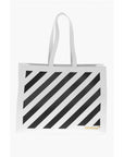 Off-White Leather DIAG HYBRID Tote Bag with Removable Shoulder Strap