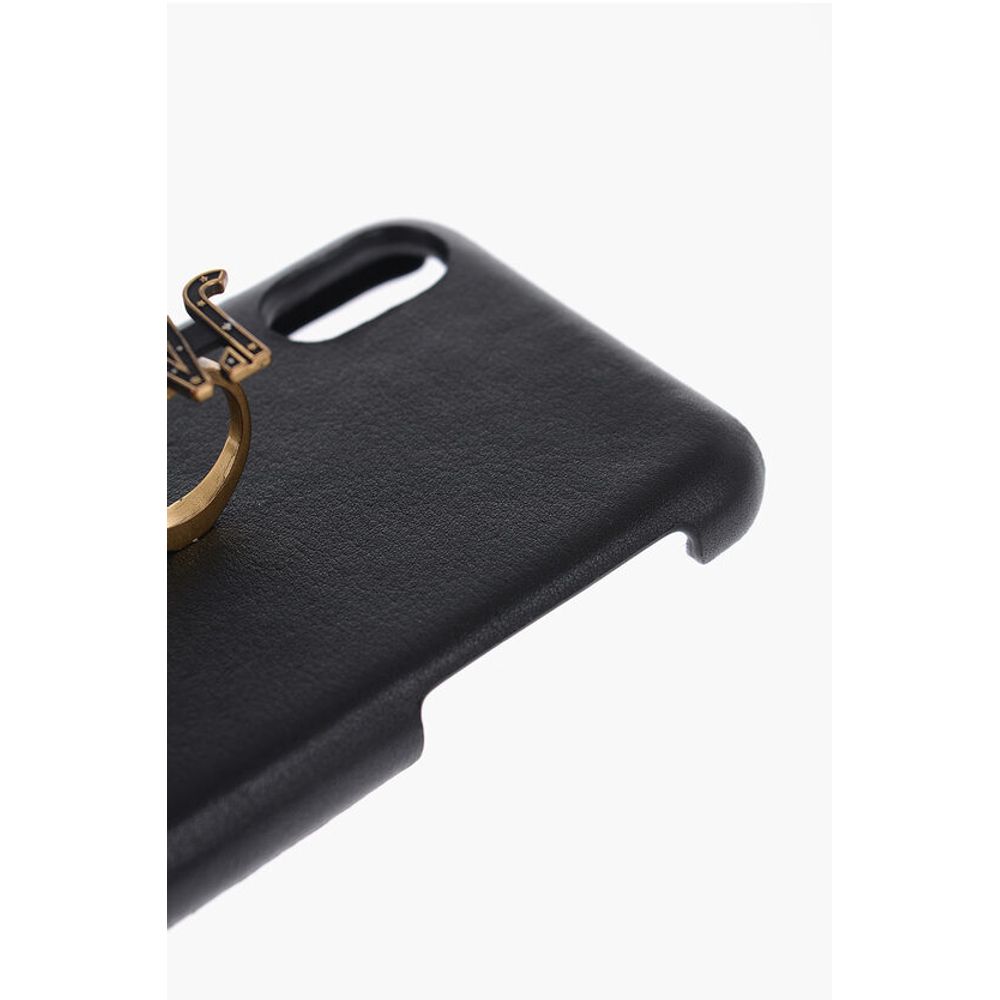 Dior Leather Iphone X/XS J'ADIOR Case with Metal Detail