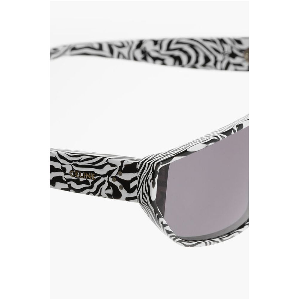 Celine Animal Patterned Frame Shield Sunglasses