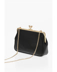 Moschino LOVE Solid Color Handbag with Printed Logo and Removable Cha