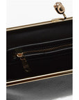 Moschino LOVE Solid Color Handbag with Printed Logo and Removable Cha