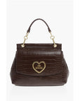 Moschino LOVE Faux Leather Bag with Golden Details and Removable Shou
