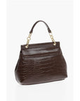 Moschino LOVE Faux Leather Bag with Golden Details and Removable Shou