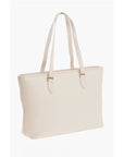 Moschino LOVE Faux Leather Tote Bag with Golden Embossed Maxi Logo