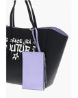 Versace JEANS COUTURE Textured Faux Leather Maxi Tote bag with Clout