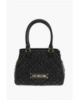 Moschino LOVE Quilted Faux Leather Hand Bag with Embossed Logos