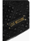Moschino LOVE Quilted Faux Leather Hand Bag with Embossed Logos