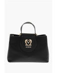 Moschino LOVE Faux Leather Tote Bag with Golden Logo