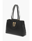 Moschino LOVE Faux Leather Tote Bag with Golden Logo
