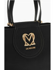 Moschino LOVE Faux Leather Tote Bag with Golden Logo