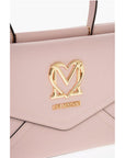 Moschino LOVE Faux Leather Envelope Bag with Removable Shoulder Strap