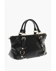 Moschino LOVE Faux Leather Bag with Removable Shoulder Strap and Gold
