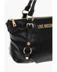 Moschino LOVE Faux Leather Bag with Removable Shoulder Strap and Gold