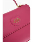 Moschino LOVE Saffiano Faux Leather Hande Bag with Removable Shoulder
