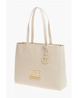 Moschino LOVE Faux Leather Tote Bag with Golden Logo