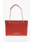 Moschino LOVE Quilted Tote Bag with Golden Chain