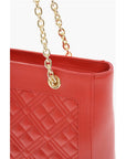 Moschino LOVE Quilted Tote Bag with Golden Chain