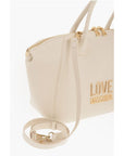 Moschino LOVE Faux Leather Tote Bag with Golden Logo