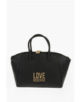 Moschino LOVE Faux Leather Tote Bag with Golden Logo