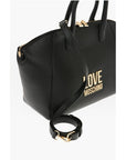 Moschino LOVE Faux Leather Tote Bag with Golden Logo